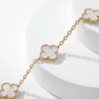 Aura CLOVER 10 MOTIFS WHITE MOTHER OF PEARL NECKLACE