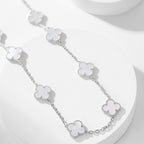 Aura CLOVER 10 MOTIFS WHITE MOTHER OF PEARL NECKLACE