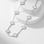 Aura CLOVER 10 MOTIFS WHITE MOTHER OF PEARL NECKLACE