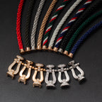 Aura FORCE GROSSES HORSESHOE-ARMBAND MIT VOLLSTÄNDIGER DIAMANTBESETZUNG SILBER