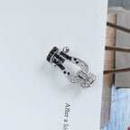 Aura FORCE LARGE HORSESHOE BLACK WHITE DIAMOND BRACELET ROSE GOLD