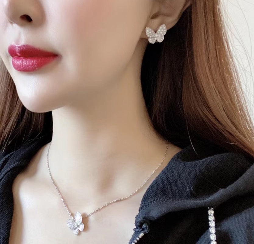 Aura BUTTERFLY ALL DIAMOND EARRINGS