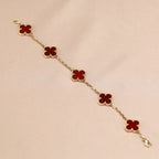 [Aura ]Neue Kollektion CLOVER 5 MOTIF ROTER CORNELIAN-ARMBÄNDER