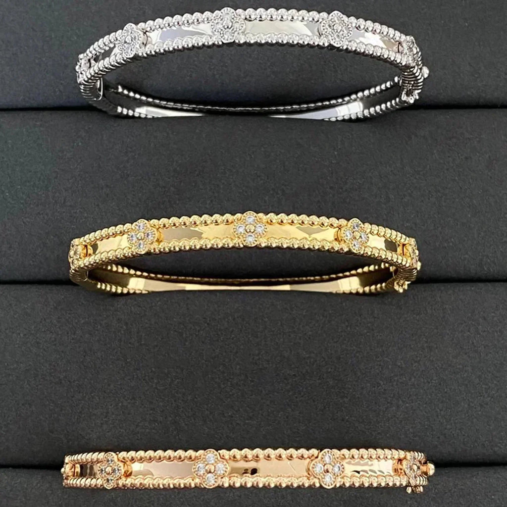Aura CLOVER BRACELET 4MM DIAMONDS