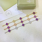 [Aura ]Neue CLOVER 5 MOTIV VIOLETT ARMBAND KOLLEKTION