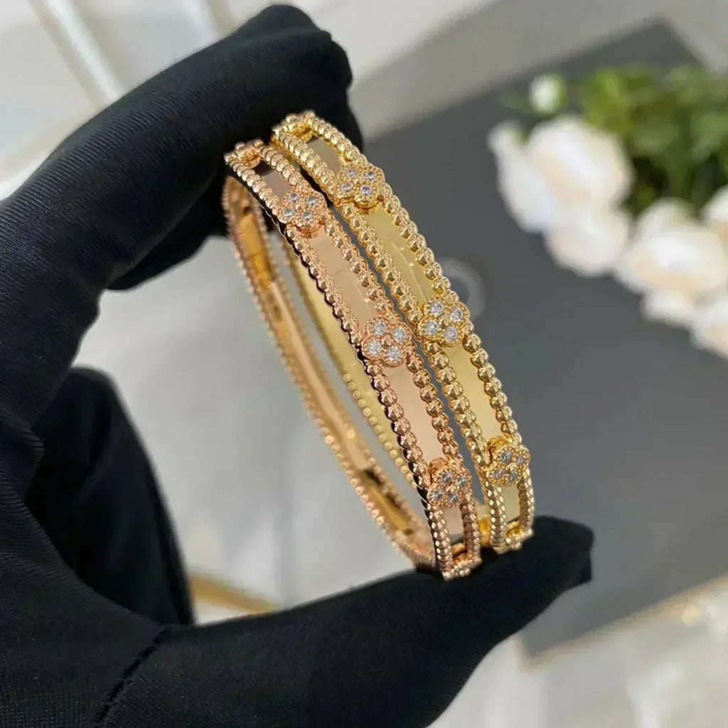 Aura CLOVER BRACELET 4MM DIAMONDS