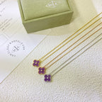 Aura CLOVER 15MM DIAMANT LILA-VIOLETT HALSKETTE