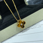 Aura CLOVER 15MM DIAMANT UND GELBES TIGERAUGE ACHAT-Halskette