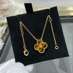 Aura CLOVER 15MM DIAMANT UND GELBES TIGERAUGE ACHAT-Halskette