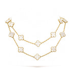 Aura CLOVER 20 MOTIFS WHITE MOP NECKLACE