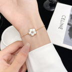 Aura LUCKY WHITE MOP PLUM BLOSSOM ARMBAND