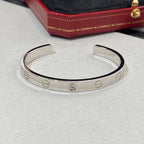 Aura LOVE BRACELET 6.1MM 1 DIAMOND OPEN CUFF