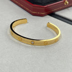 Aura LOVE BRACELET 6.1MM 1 DIAMOND OPEN CUFF