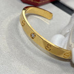 Aura LOVE BRACELET 6.1MM 1 DIAMOND OPEN CUFF