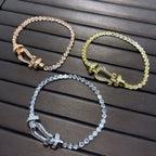 Aura FORCE  HORSESHOE  DIAMOND TENNIS BRACELET