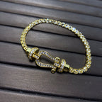Aura FORCE  LARGE HORSESHOE FULL DIAMOND TENNIS BRACELET