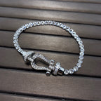 Aura FORCE  LARGE HORSESHOE FULL DIAMOND TENNIS BRACELET