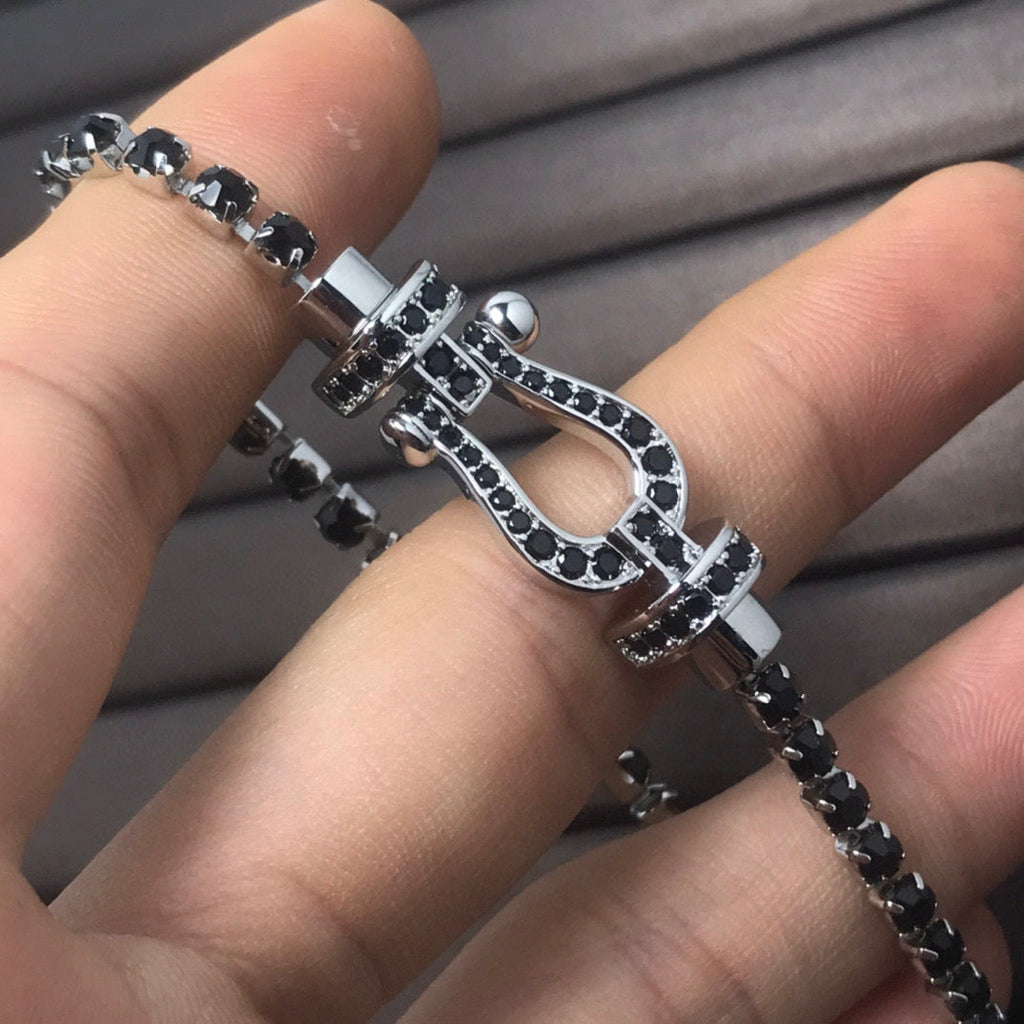 Aura FORCE  LARGE HORSESHOE FULL DIAMOND TENNIS BRACELET
