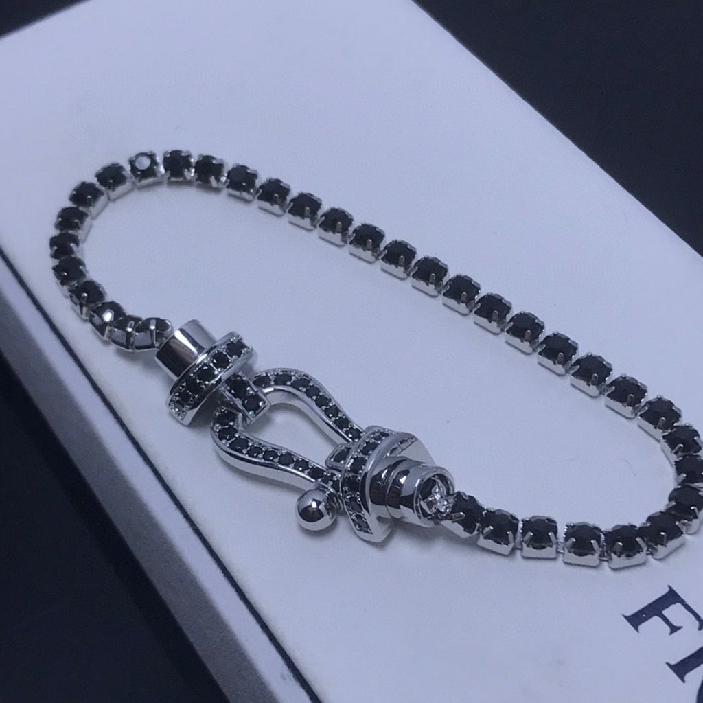 Aura FORCE  LARGE HORSESHOE FULL DIAMOND TENNIS BRACELET