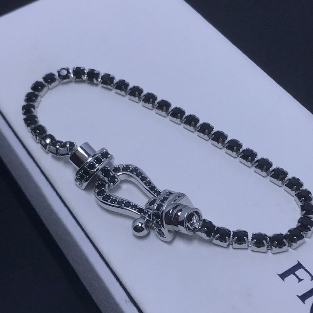 Aura FORCE  LARGE HORSESHOE FULL DIAMOND TENNIS BRACELET