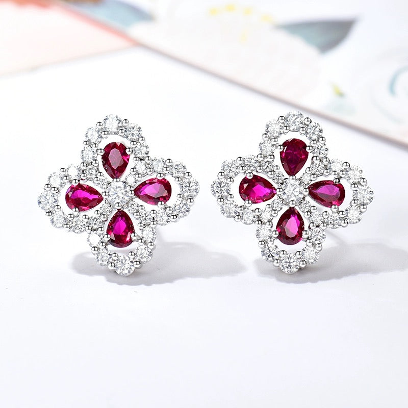 Aura LOOP EARRINGS FULL MOTIF DIAMOND 16MM