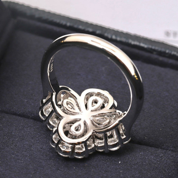 Aura LOOP RING FULL MOTIF DIAMOND 16MM SILVE