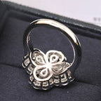 Aura LOOP RING FULL MOTIF DIAMOND 16MM SILVE