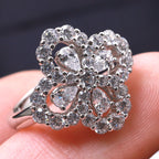 Aura LOOP RING FULL MOTIF DIAMOND 16MM SILVE