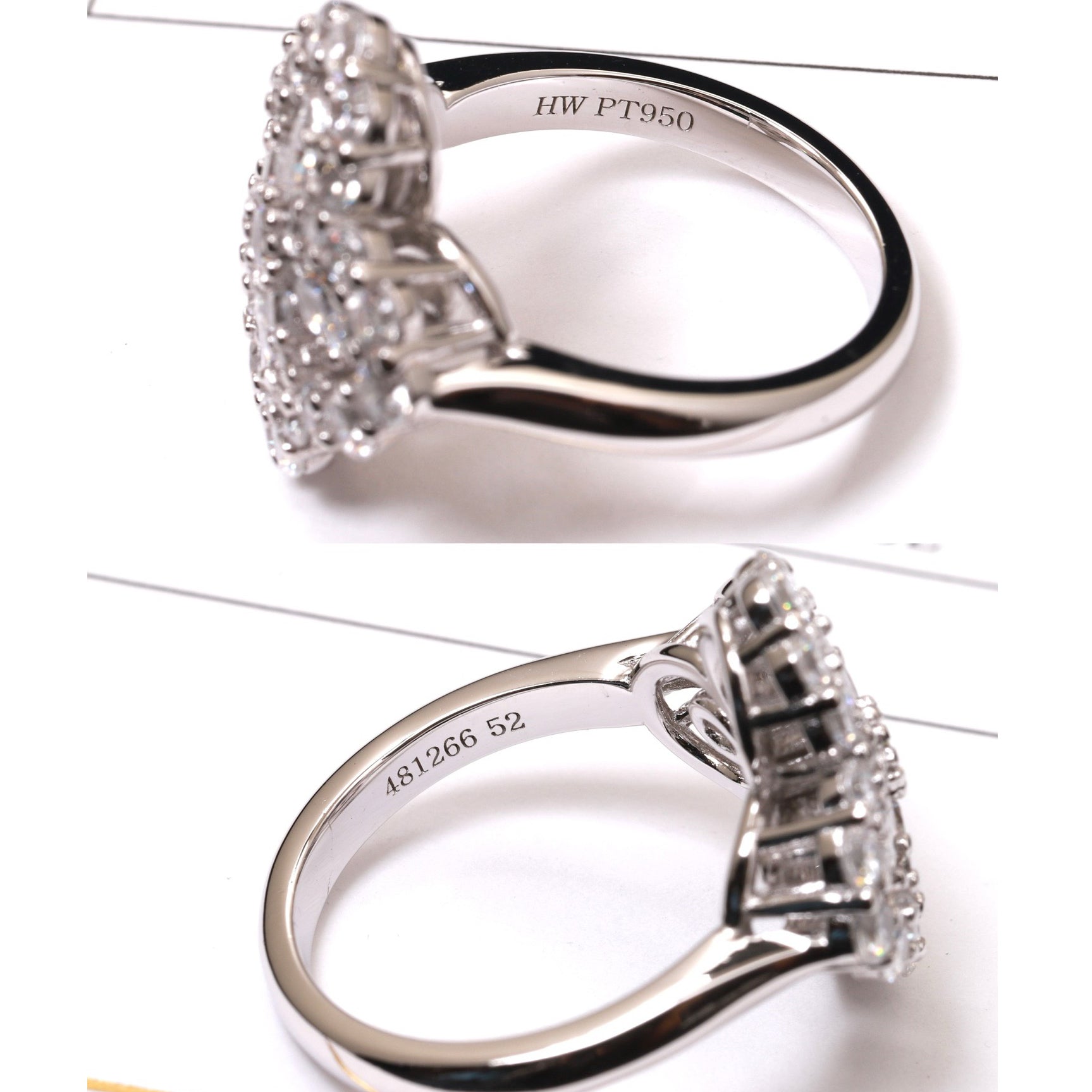 Aura LOOP RING FULL MOTIF DIAMOND 16MM SILVE