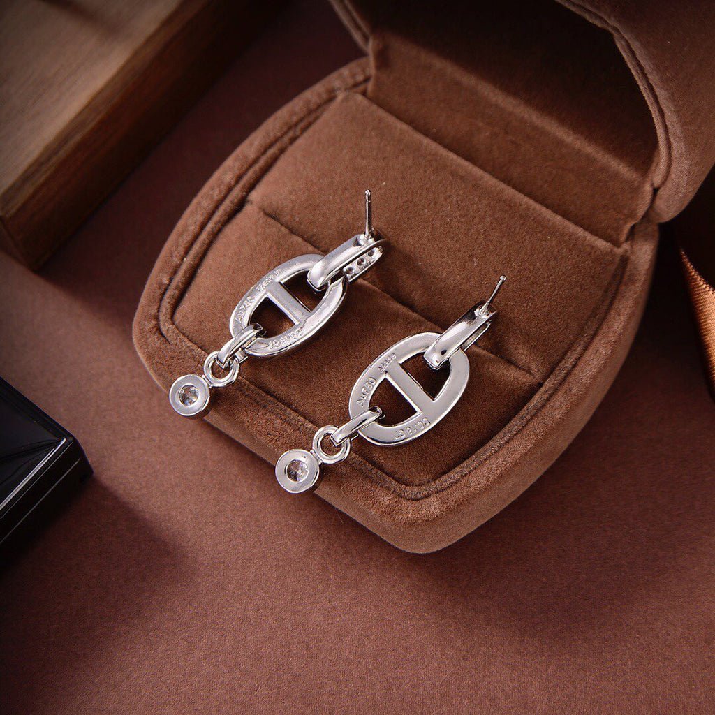 Aura HM CHAINE DIAMOND EARRINGS