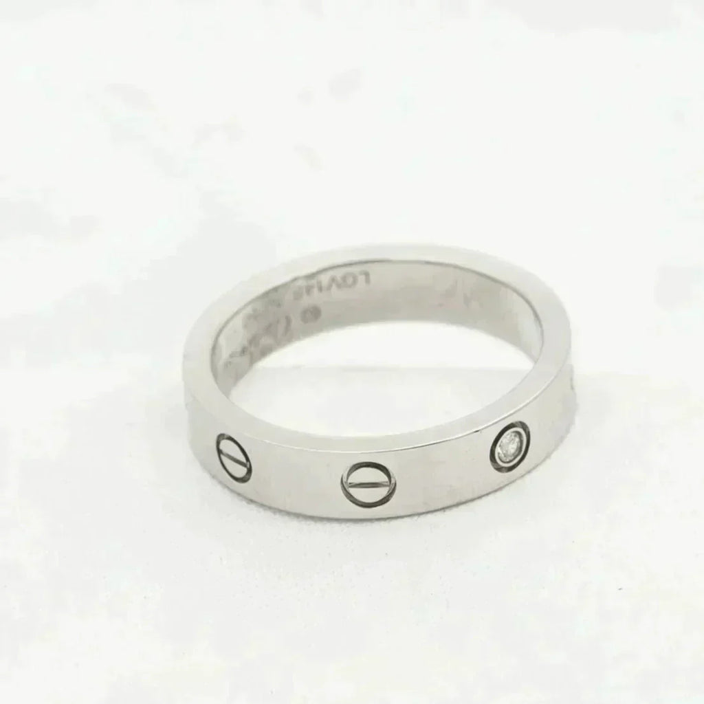 Aura LOVE RING 4MM 1 DIAMANT SILBER