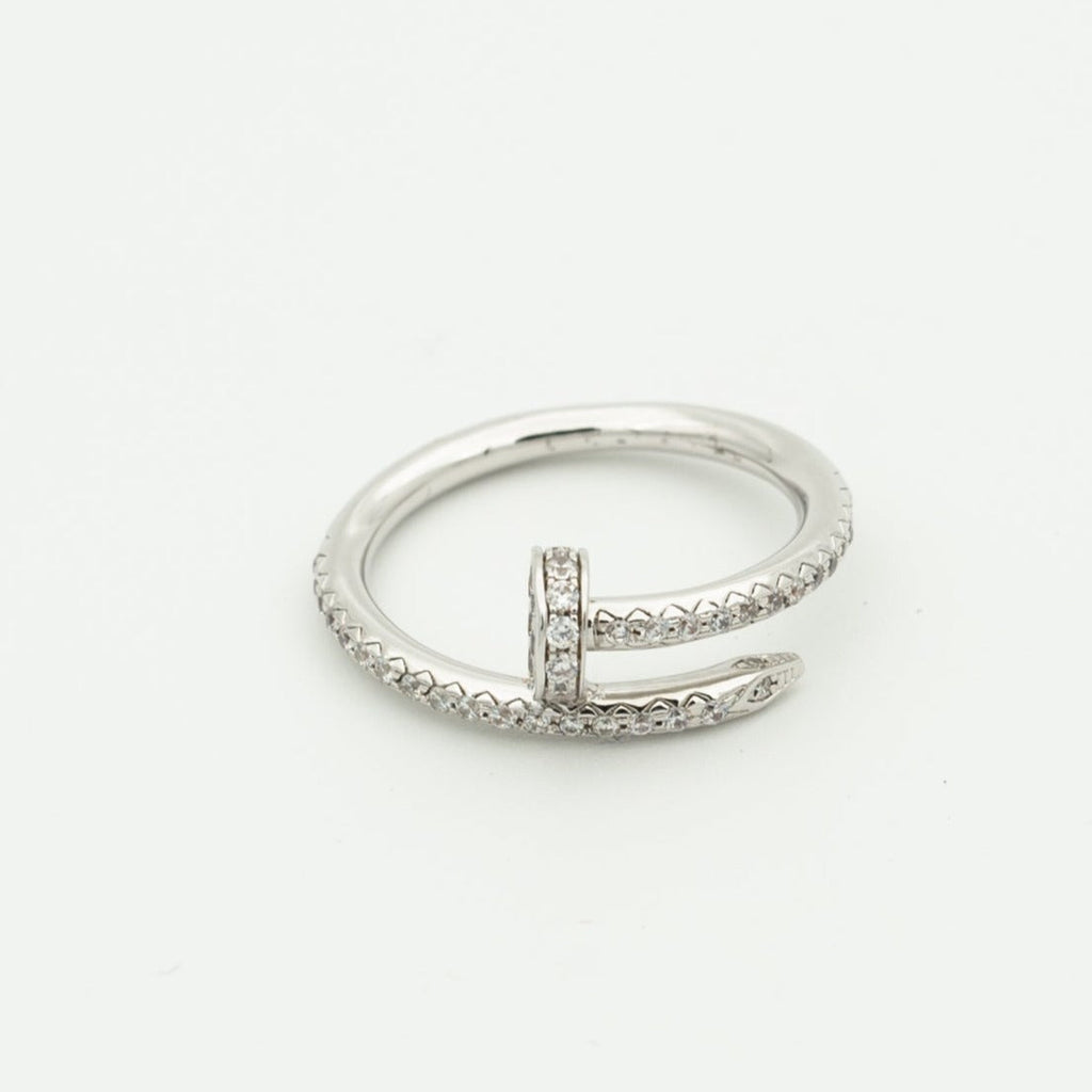 Aura JUSTE RING 1.8MM SILVER DIAMONDS