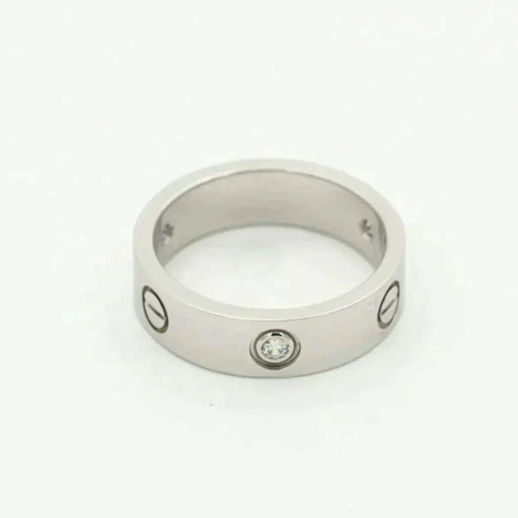 Aura LOVE RING 5.5MM 3 DIAMANTEN SILBER