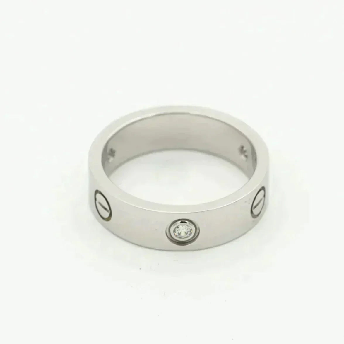 Aura LOVE RING 5.5MM 3 DIAMONDS SILVER