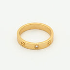Aura LOVE RING 4MM 1 DIAMOND PINK GOLD