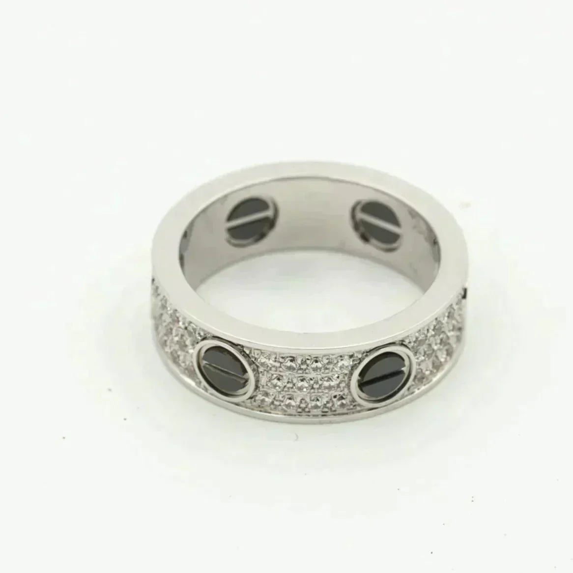 Aura LOVE RING 5.5MM DIAMONDS PAVED CERAMIC