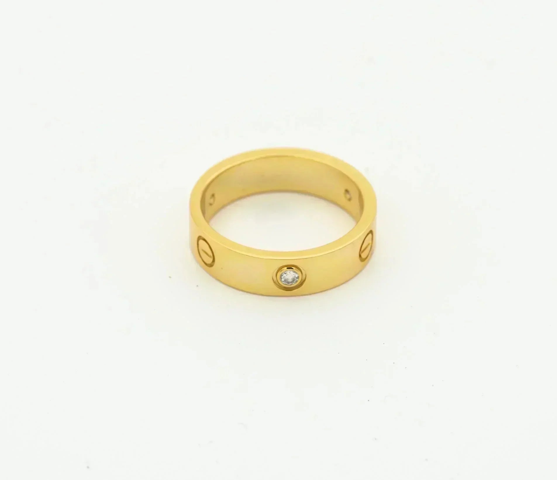 Aura LOVE RING 4MM 1 DIAMOND GOLD