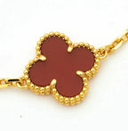 [Aura ]Neue Kollektion CLOVER 5 MOTIF ROTER CORNELIAN-ARMBÄNDER