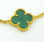 [Aura ]New  CLOVER 5 MOTIF MALACHITE BRACELET COLLECTION