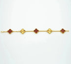 [Aura ]Neue Kollektion CLOVER 5 MOTIF ROTER CORNELIAN-ARMBÄNDER