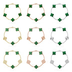 [Aura ]New  CLOVER 5 MOTIF MALACHITE BRACELET COLLECTION