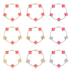 [Aura ]Neue CLOVER 5 MOTIVE ROSÉ-PERLMUTT-ARMBAND-KOLLEKTION