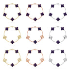 [Aura ]New CLOVER 5 MOTIF PURPLE STRIPES BRACELET COLLECTION