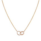 Aura LOVE HALSKETTE DOPPELRING ROSÉGOLD