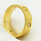 Aura LOVE RING 5.5MM 3 DIAMONDS GOLD