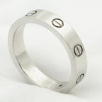Aura LOVE RING 4MM 1 DIAMANT SILBER