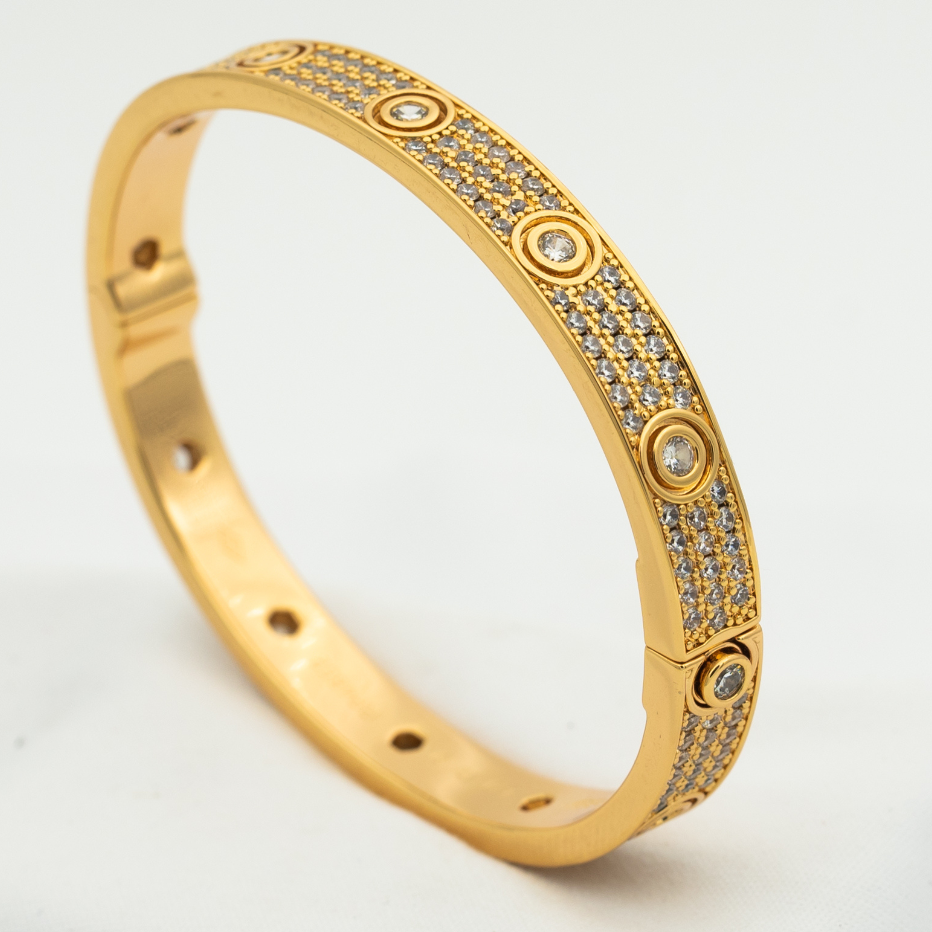 Aura LOVE BRACELET 6.1MM DIAMOND-PAVED 10 BIG DIAMONDS