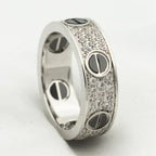 Aura LOVE RING 5.5MM DIAMONDS PAVED CERAMIC