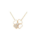 Aura CLOVER MOP DIAMOND ROSE GOLD NECKLACE