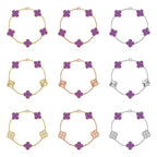 [Aura ]Neue CLOVER 5 MOTIV VIOLETT ARMBAND KOLLEKTION